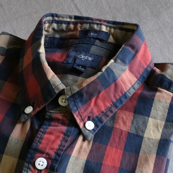 J. Crew, Gingham Oxford shirt, NWOT - Picture 1 of 4